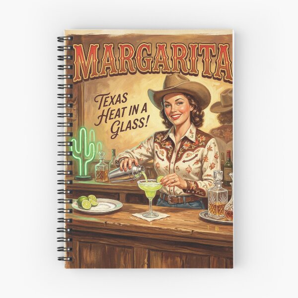 Item preview, "MARGARITA – TEXAS HEAT IN A GLASS!" Vintage 1950s Texas Cantina Lady Poster designed and sold by Cozy-Old-Pub.