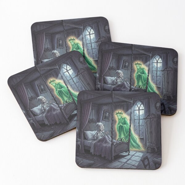 Item preview, Ebeneezer Scrooge meets the Ghost of Christmas Present Gothic illustration designed and sold by Vintage Designs +.
