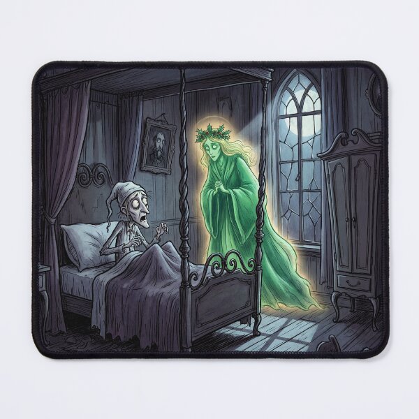 Item preview, Ebeneezer Scrooge meets the Ghost of Christmas Present Gothic illustration designed and sold by Vintage Designs +.