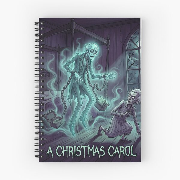 Item preview, Ebeneezer Scrooge meets the Ghost of Marley Gothic illustration designed and sold by Vintage Designs +.