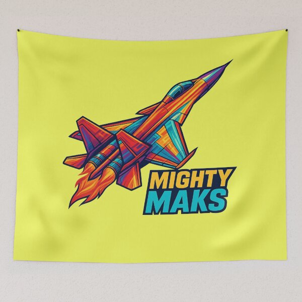 Item preview, MIGHTY MAKS colourful Jet Fighter designed and sold by Andykinoz.