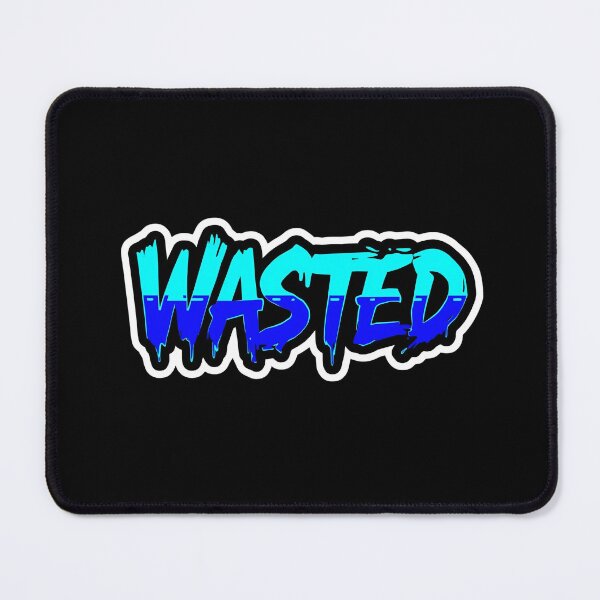 Item preview, WASTED Electric Blue Liquid Drip | Y2K Graffiti Streetwear designed and sold by MotivAura.