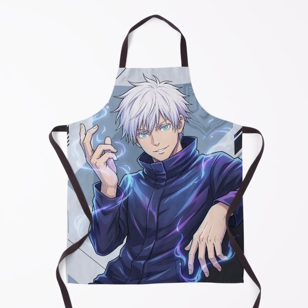 Item preview, Limitless Blue Eyes - White Haired Anime Sorcerer Energy Art designed and sold by MugenAnime.