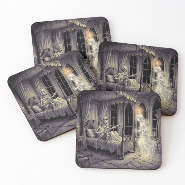 Item preview, Ebeneezer Scrooge meets the Ghost of Christmas Past Gothic illustration designed and sold by Vintage Designs +.