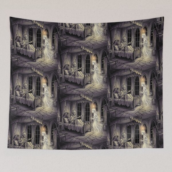 Item preview, Ebeneezer Scrooge meets the Ghost of Christmas Past Gothic illustration designed and sold by Vintage Designs +.