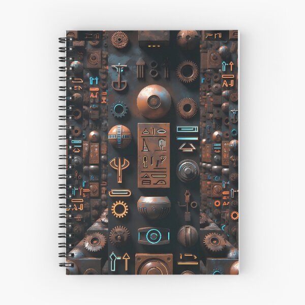 Item preview, Tiles & Blocks Design, Cyberpunk Egyptian Hieroglyphics, symmetrical textures (image size 8320x12480) designed and sold by Digital-Davinci.
