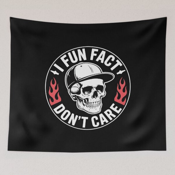 Item preview, Fun Fact I Don't Care Skeleton Sarcastic Adult Humor  designed and sold by Belkisallen.