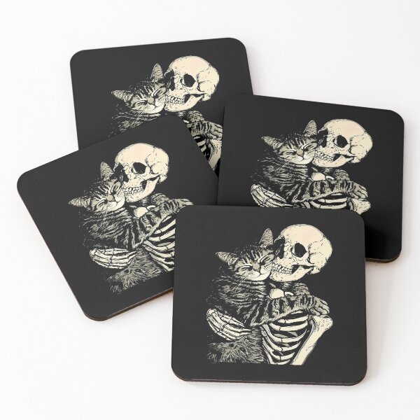 Item preview, Me Skeleton And Cat Art Vintage Painting Lalamise designed and sold by DawnPatricia.