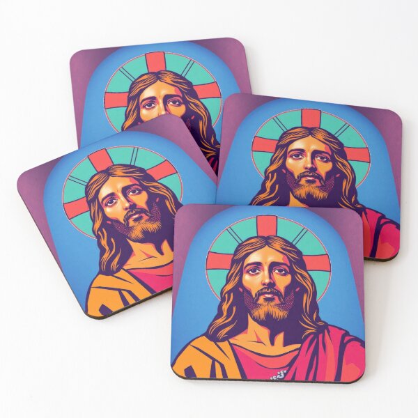 Item preview, ILLUSTRATION SACRED JESUS POP ART FLASHY STYLE designed and sold by InFaithWeTrust.