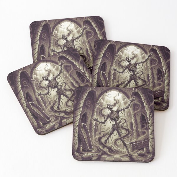 Item preview, The Mummy rises from his tomb Gothic illustration designed and sold by Vintage Designs +.