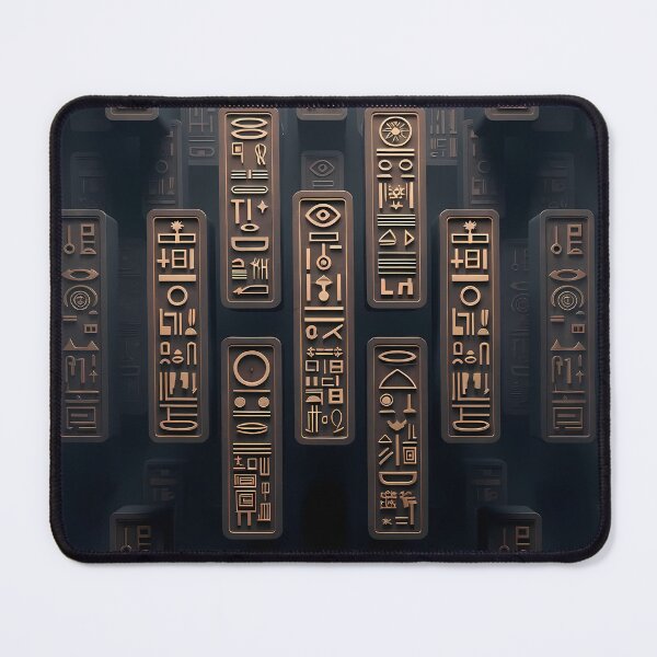 Item preview, Tiles & Blocks Design, Cyberpunk Egyptian Hieroglyphics, symmetrical textures (image size 8320x12480) designed and sold by Digital-Davinci.