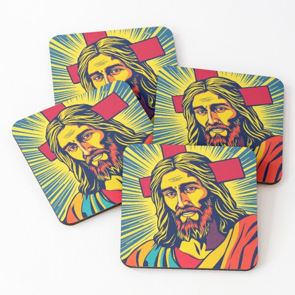 Item preview, FLASHY JESUS ILLUSTRATION FLASHY POP ART STYLE designed and sold by InFaithWeTrust.