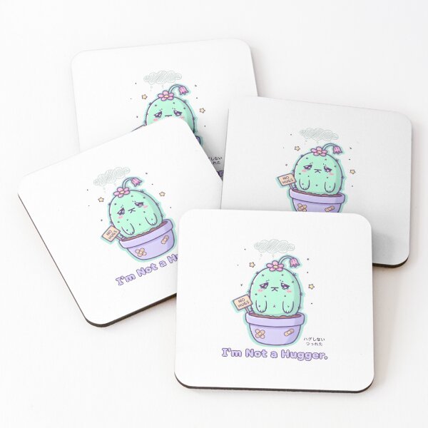 Item preview, Tired Kawaii Cactus – “I’m Not a Hugger” Funny Introvert Pun De designed and sold by Snackwear Apparel.
