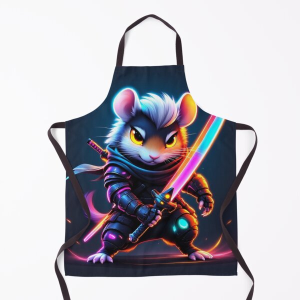 Item preview, Retro Neon Samurai Mouse with a Glowing Sword designed and sold by SweetRossel.