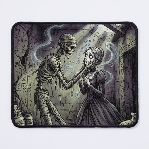 Item preview, The Mummy finds love Gothic illustration designed and sold by Vintage Designs +.