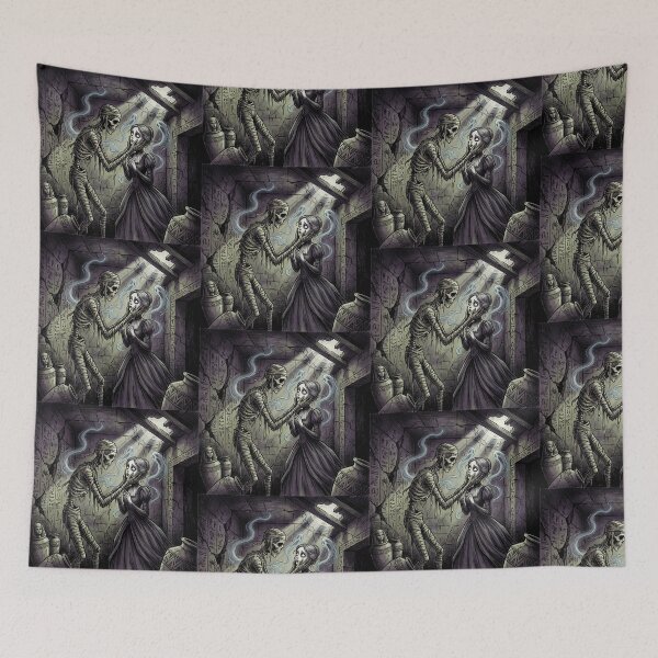 Item preview, The Mummy finds love Gothic illustration designed and sold by Vintage Designs +.