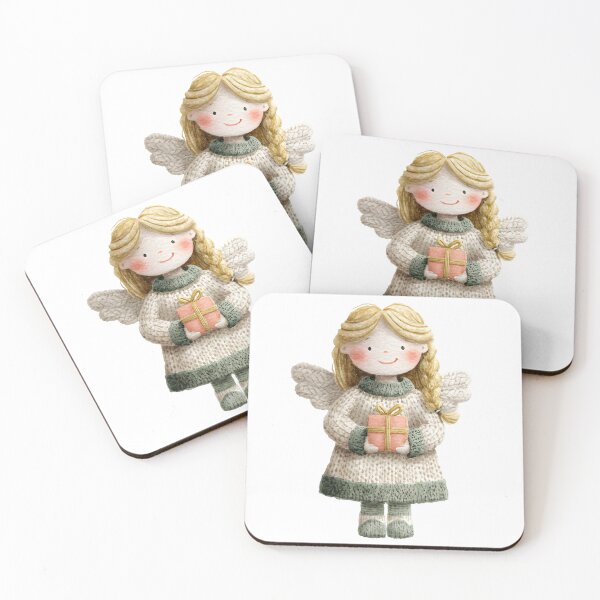 Item preview, Cozy Beige Angel Sticker – Warm Holiday Gift designed and sold by Teecha45.