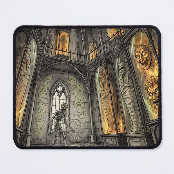 Item preview, The Mummy rises from his tomb Gothic illustration designed and sold by Vintage Designs +.
