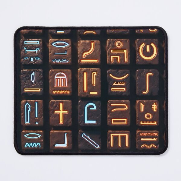Item preview, Tiles & Blocks Design, Cyberpunk Egyptian Hieroglyphics, symmetrical textures (image size 8320x12480) designed and sold by Digital-Davinci.