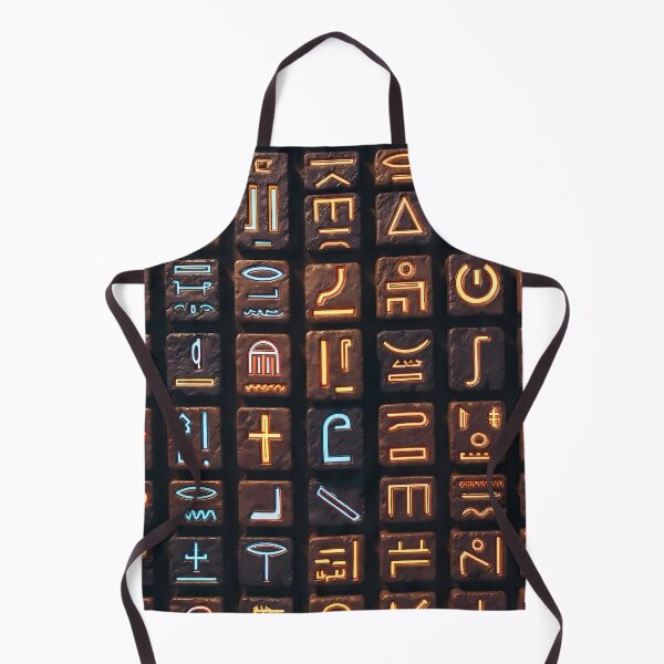 Item preview, Tiles & Blocks Design, Cyberpunk Egyptian Hieroglyphics, symmetrical textures (image size 8320x12480) designed and sold by Digital-Davinci.