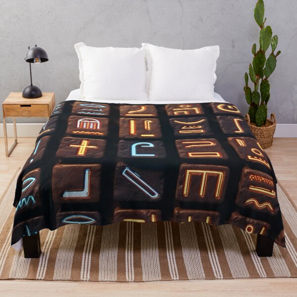 Item preview, Tiles & Blocks Design, Cyberpunk Egyptian Hieroglyphics, symmetrical textures (image size 8320x12480) designed and sold by Digital-Davinci.