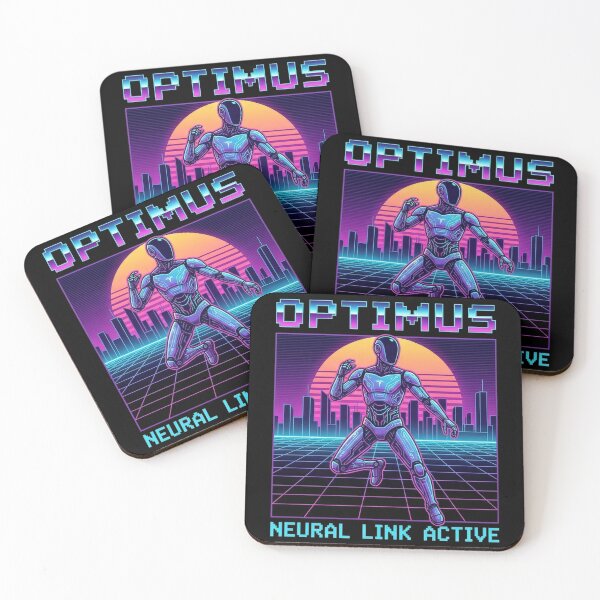 Item preview, Optimus Retro: Neural Link Active – 80s Synthwave Robot Tee designed and sold by NetrunnerZero.