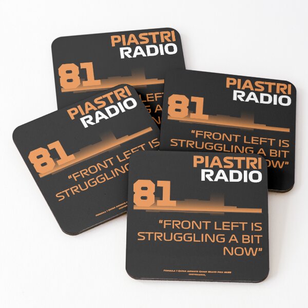 Item preview, Front left is struggling a bit now – Oscar Piastri F1 Team Radio designed and sold by Heybratan.