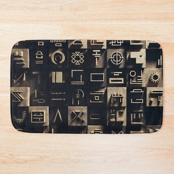 Item preview,  Tiles & Blocks Design, Cyberpunk Egyptian Hieroglyphics, symmetrical textures (image size 8320x12480) designed and sold by Digital-Davinci.