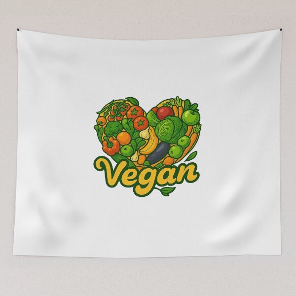 Item preview, Vegan Heart – Colorful Plant Power designed and sold by Gletschie.