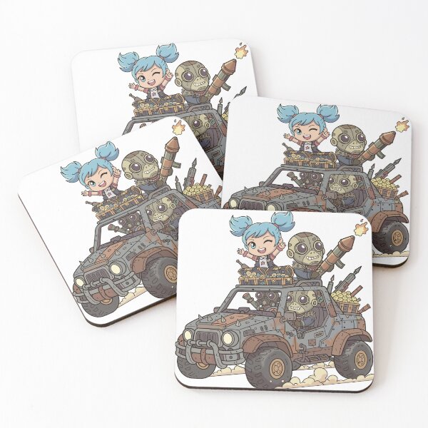 Item preview, Cute Chibi Raider Squad on Battle Truck Borderland fan art designed and sold by holywarter.
