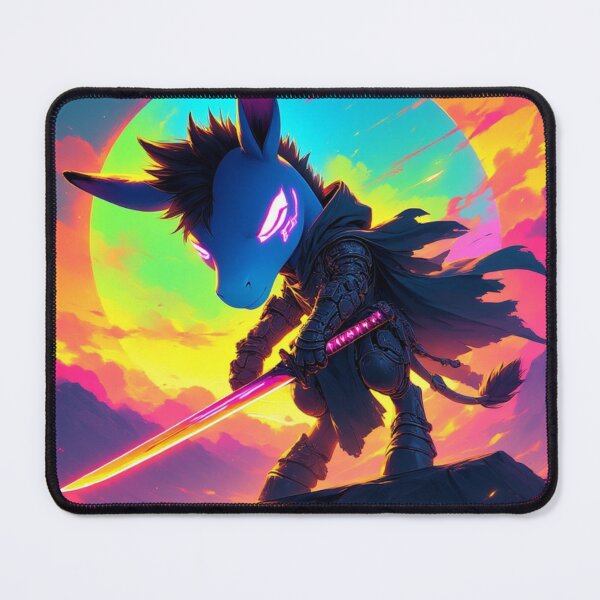 Item preview, Cyberpunk Donkey Warrior with a Glowing Katana designed and sold by SweetRossel.