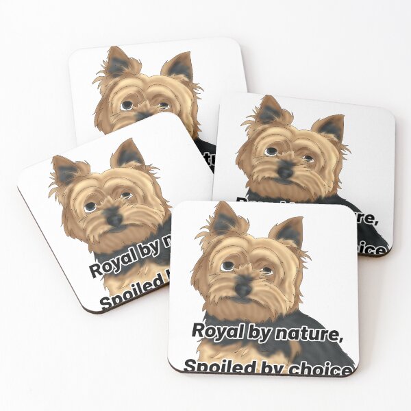 Item preview, Yorkshire – “Royal by Nature, Spoiled by Choice” – Cute Semirealistic Royal Pup designed and sold by Crack-in-Colors.
