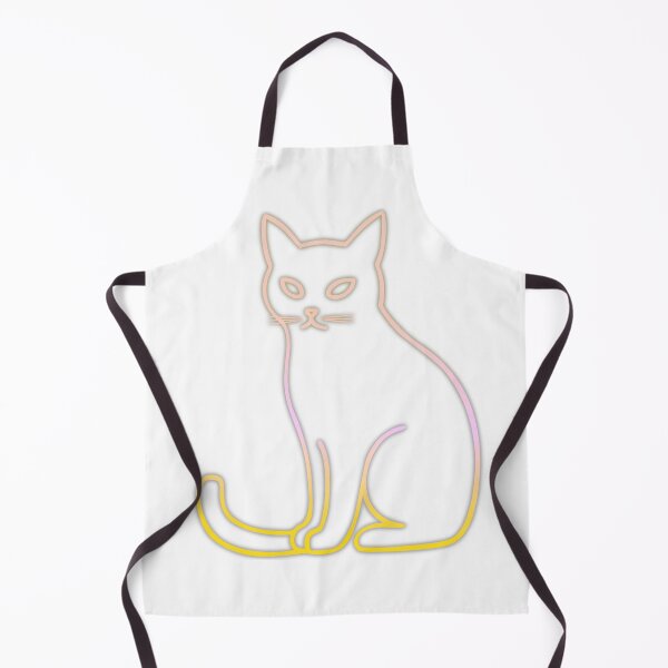Item preview, Neon Line Art Cat - Minimal Aesthetic Glow Design designed and sold by GraphyLab.