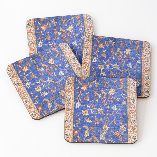 Item preview, Blue Floral Oriental Rug Print designed and sold by Vicky Brago-Mitchell®.