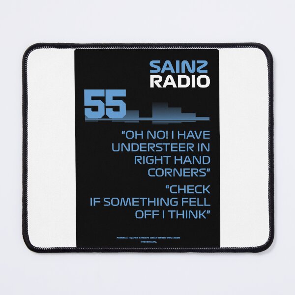 Item preview, I have understeer in right hand corners – Carlos Sainz F1 Team Radio designed and sold by Heybratan.