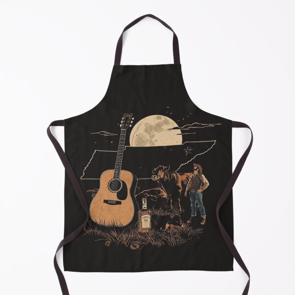 Item preview, Tennessee State Art – Whiskey, Guitar & Longhorn Cowboy Moonlight Illustration designed and sold by TitanRN.