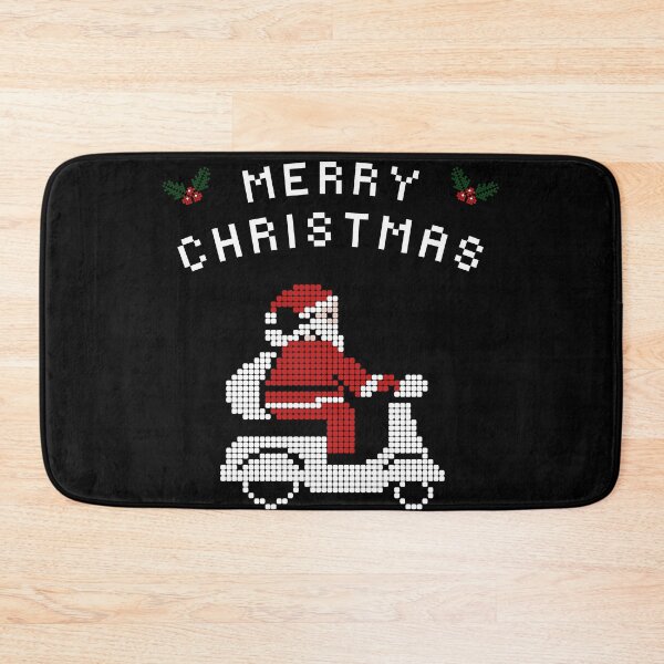 Artikelvorschau, Pixel-Art-Weihnachtsmann auf einem Roller – Retro-Gamer-Weihnachten entworfen und verkauft von ConfuseLab Alt.