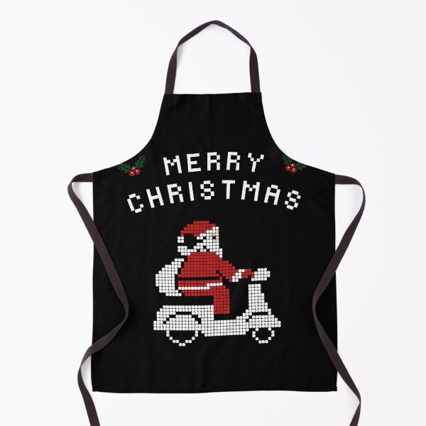 Item preview, Pixel Art Santa Riding A Scooter - Retro Gamer Christmas designed and sold by ConfuseLab Alt.