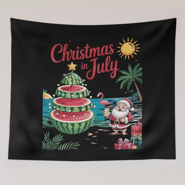 Item preview, Christmas In July Watermelon Xmas Tree Sant1a  designed and sold by RuthGAArt.