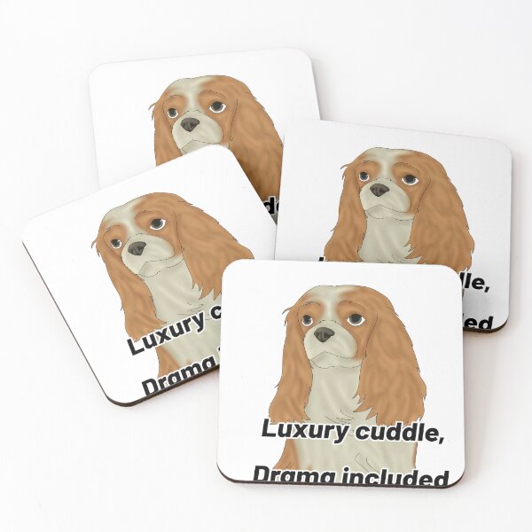 Item preview, Cavalier king – “luxury cuddles, drama included” – Funny Semirealistic Dog Design designed and sold by Crack-in-Colors.