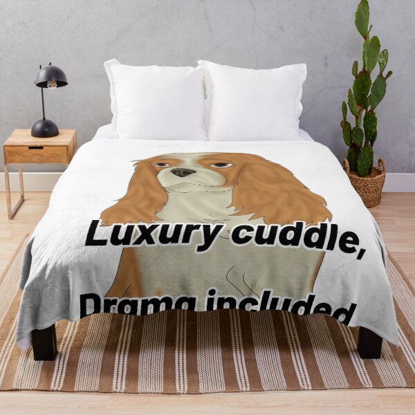 Item preview, Cavalier king – “luxury cuddles, drama included” – Funny Semirealistic Dog Design designed and sold by Crack-in-Colors.