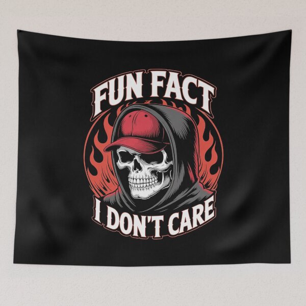 Item preview, Fun Fact I Don't Care Skull Quote  designed and sold by Belkisallen.