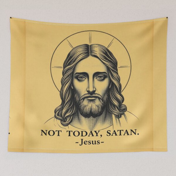 Item preview, NOT TODAY, SATAN - JESUS 2 designed and sold by InFaithWeTrust.