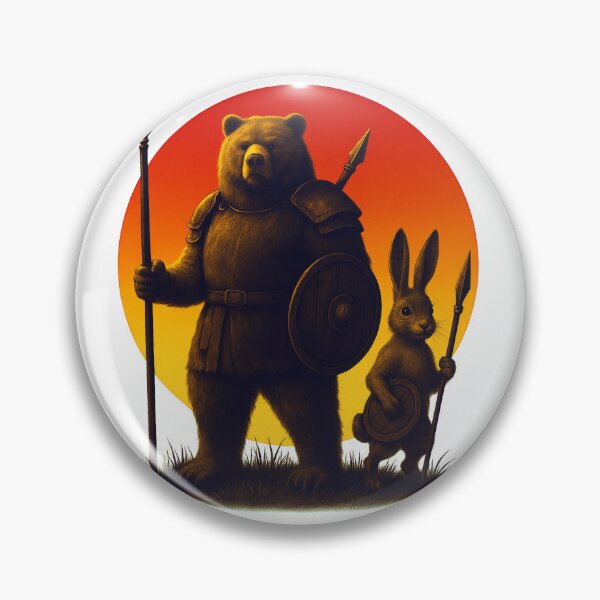 Item preview, Bear and Rabbit Warriors – Fantasy Animal Companions designed and sold by the-dovlat.