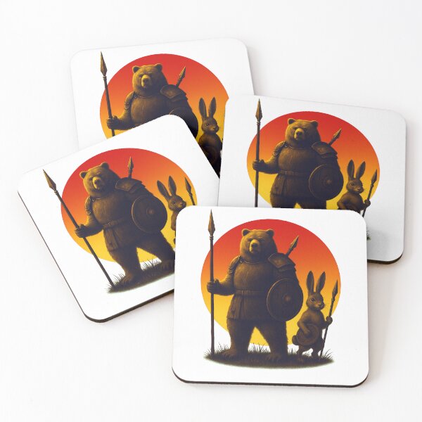 Item preview, Bear and Rabbit Warriors – Fantasy Animal Companions designed and sold by the-dovlat.