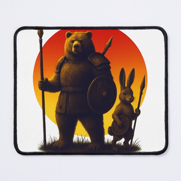 Item preview, Bear and Rabbit Warriors – Fantasy Animal Companions designed and sold by the-dovlat.