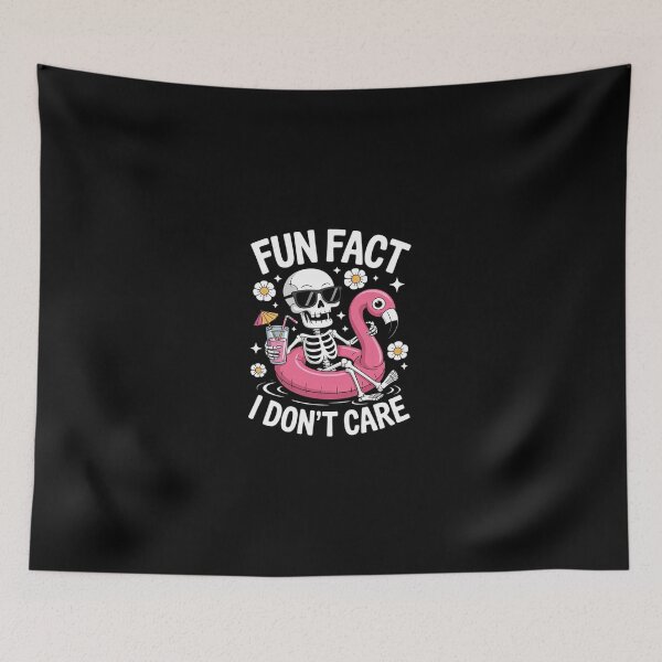 Item preview, Fun Fact I Don't Care Skeleton Sarcastic Adult Humor 4  designed and sold by dainegilbert.