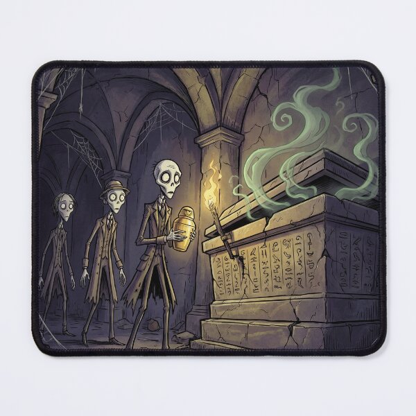 Item preview, Returning the Jar to the Undead Mummy Gothic illustration designed and sold by Vintage Designs +.