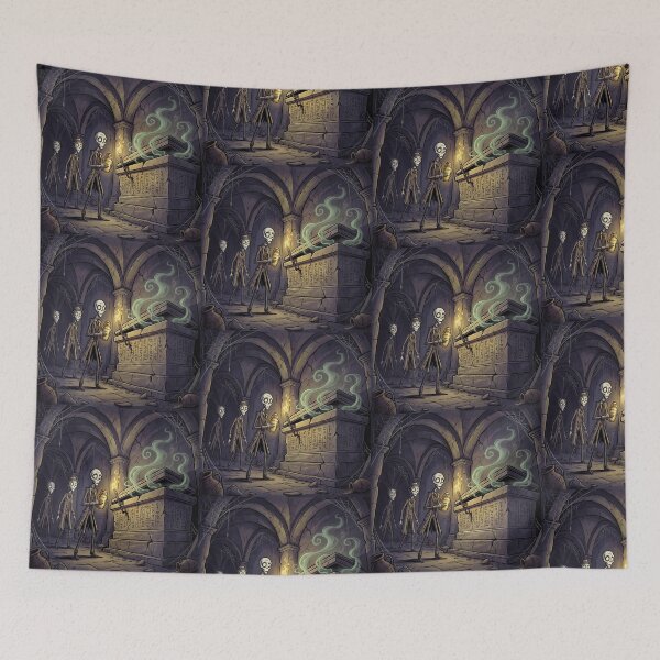 Item preview, Returning the Jar to the Undead Mummy Gothic illustration designed and sold by Vintage Designs +.