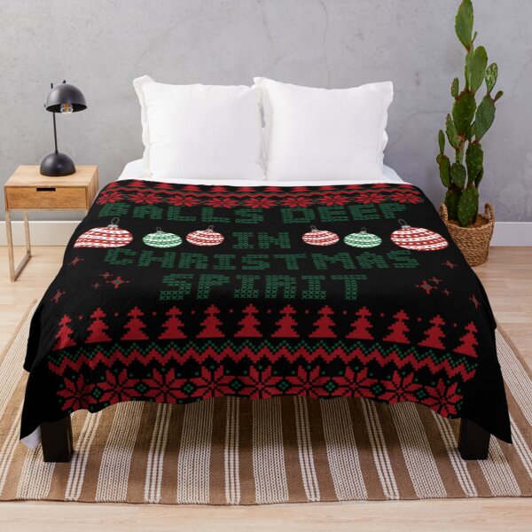 Item preview, Balls Deep In Christmas Spirit Ugly Knitted Sweater Funny Quote designed and sold by Taniyah Gomes.